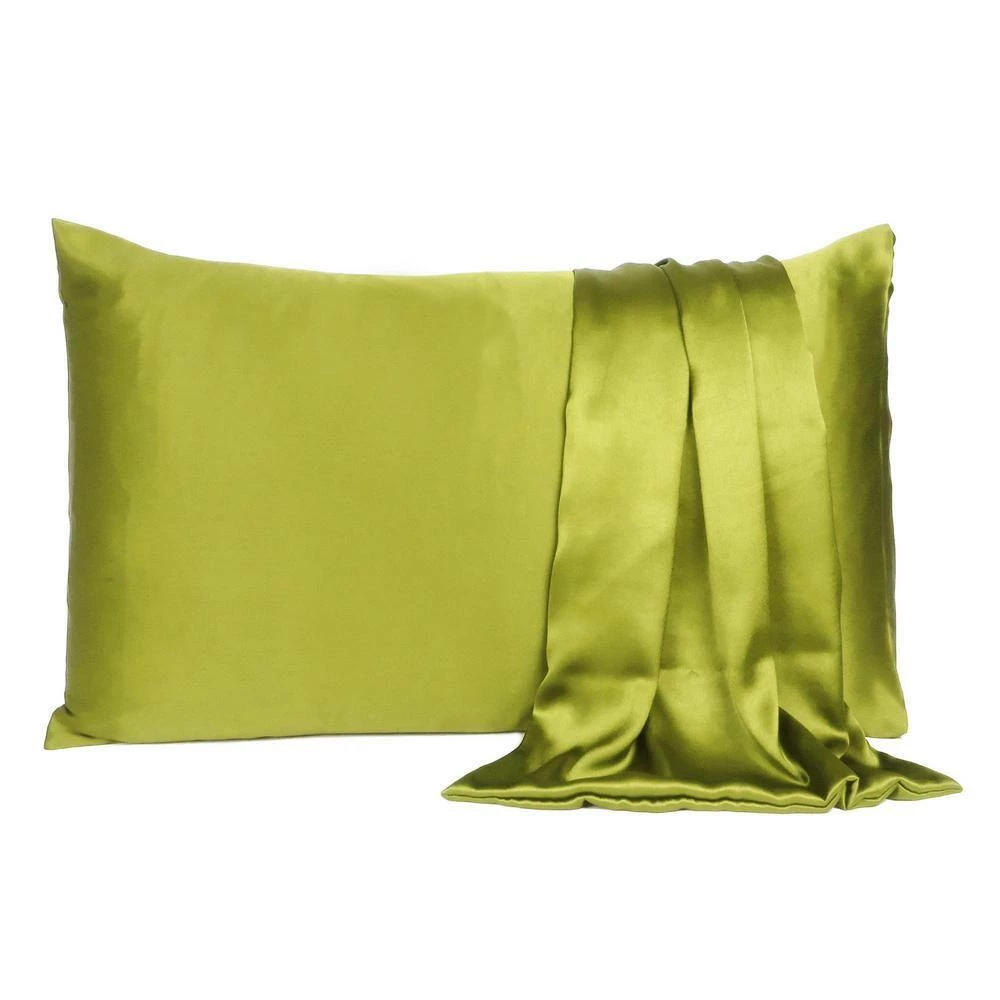 Flash Sale π Amelia Lemongrass Solid Color Satin King Pillowcases (Set of 2) by HomeRoots π 4 Flash Sale π Amelia Lemongrass Solid Color Satin King Pillowcases (Set of 2) by HomeRoots π - Image 2