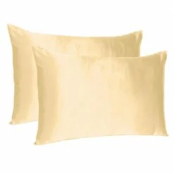 Wholesale ✔️ Amelia Pale Peach Solid Color Satin King Pillowcases (Set of 2) by HomeRoots 😀