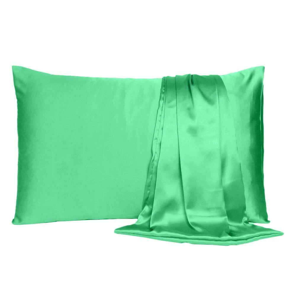 Brand new π Amelia Green Solid Color Satin King Pillowcases (Set of 2) by HomeRoots π₯ 4 Brand new π Amelia Green Solid Color Satin King Pillowcases (Set of 2) by HomeRoots π₯ - Image 2