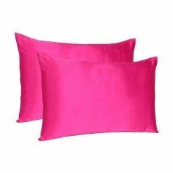 Top 10 🎁 Amelia Fuchsia Solid Color Satin King Pillowcases (Set of 2) by HomeRoots ✨