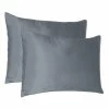 Promo ⌛ Amelia Dark Gray Solid Color Satin King Pillowcases (Set of 2) by HomeRoots 😍