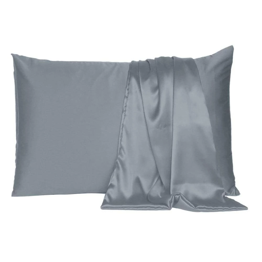 Promo ⌛ Amelia Dark Gray Solid Color Satin King Pillowcases (Set of 2) by HomeRoots 😍 4 Promo ⌛ Amelia Dark Gray Solid Color Satin King Pillowcases (Set of 2) by HomeRoots 😍 - Image 2