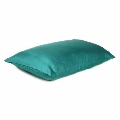 Best Sale ✨ Amelia Teal Solid Color Satin King Pillowcases (Set of 2) by HomeRoots 😍 -Allied Home Shop homeroots pillowcases 2000387853 1f 1000