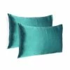 Best Sale ✨ Amelia Teal Solid Color Satin King Pillowcases (Set of 2) by HomeRoots 😍