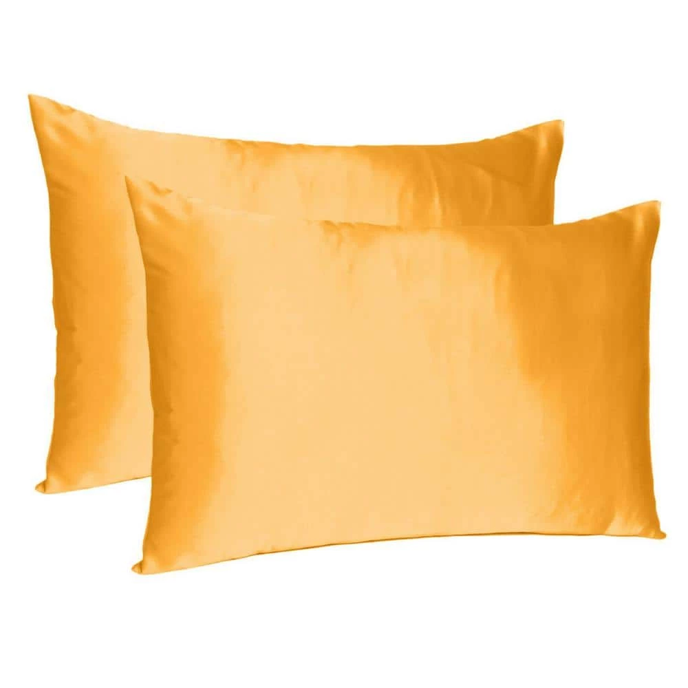 Discount π Amelia Apricot Solid Color Satin Standard Pillowcases (Set of 2) by HomeRoots π₯ 3 Discount π Amelia Apricot Solid Color Satin Standard Pillowcases (Set of 2) by HomeRoots π₯