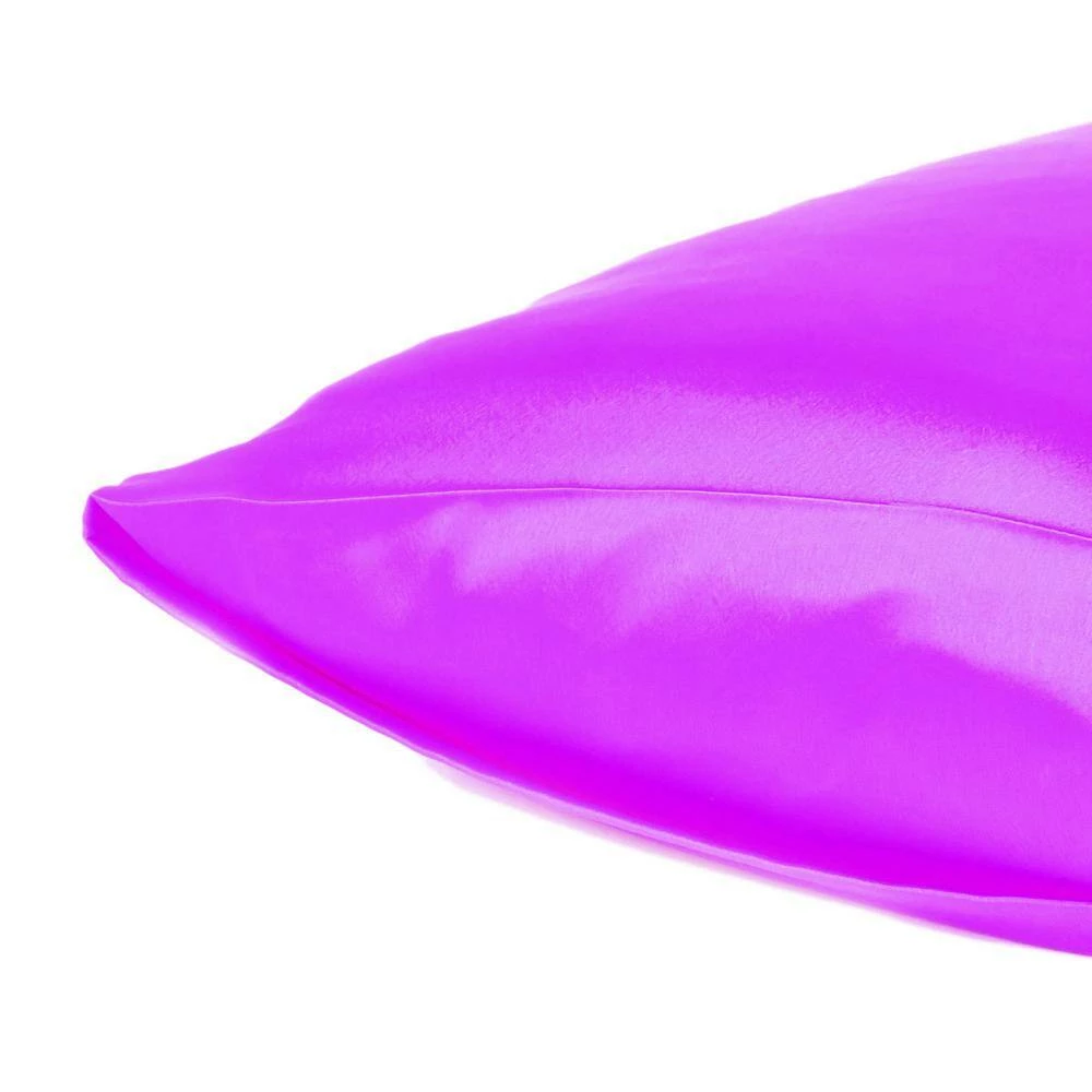 Outlet π Amelia Violet Solid Color Satin Standard Pillowcases (Set of 2) by HomeRoots π₯ 7 Outlet π Amelia Violet Solid Color Satin Standard Pillowcases (Set of 2) by HomeRoots π₯ - Image 5