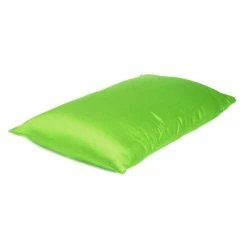 Discount 💯 Amelia Bright Green Green Solid Color Satin Standard Pillowcases (Set of 2) by HomeRoots 🧨 -Allied Home Shop homeroots pillowcases 2000387869 1f 1000