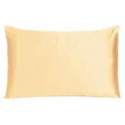 Best deal ⭐ Amelia Pale Peach Solid Color Satin Standard Pillowcases (Set of 2) by HomeRoots 💯 -Allied Home Shop homeroots pillowcases 2000387873 4f 1000