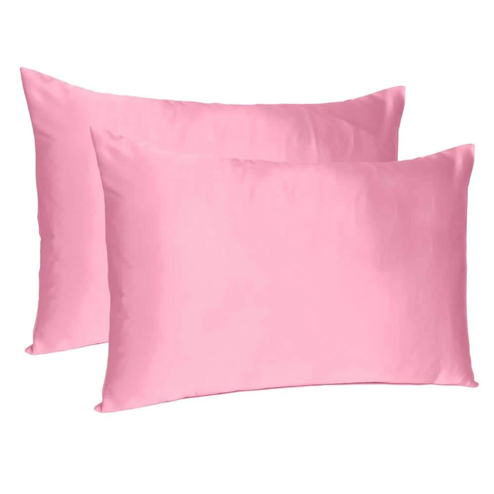 Buy π Amelia Pink Rose Solid Color Satin Standard Pillowcases (Set of 2) by HomeRoots π 3 Buy π Amelia Pink Rose Solid Color Satin Standard Pillowcases (Set of 2) by HomeRoots π