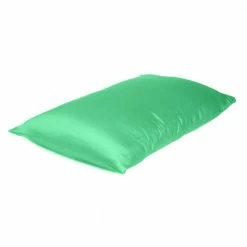 Best deal 🥰 Amelia Green Solid Color Satin Standard Pillowcases (Set of 2) by HomeRoots 😀 -Allied Home Shop homeroots pillowcases 2000387875 1f 1000