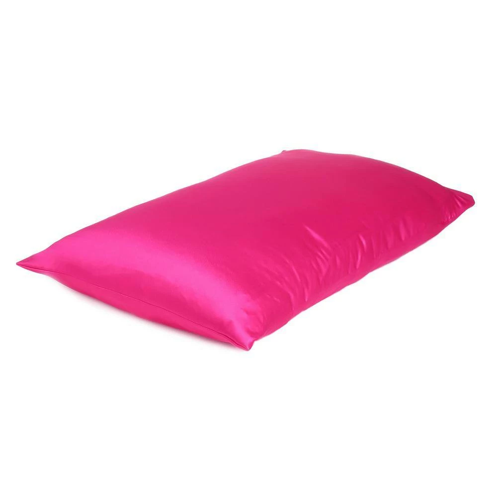 Outlet π Amelia Fuchsia Solid Color Satin Standard Pillowcases (Set of 2) by HomeRoots π 6 Outlet π Amelia Fuchsia Solid Color Satin Standard Pillowcases (Set of 2) by HomeRoots π - Image 4