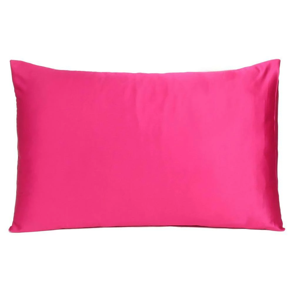 Outlet π Amelia Fuchsia Solid Color Satin Standard Pillowcases (Set of 2) by HomeRoots π 5 Outlet π Amelia Fuchsia Solid Color Satin Standard Pillowcases (Set of 2) by HomeRoots π - Image 3