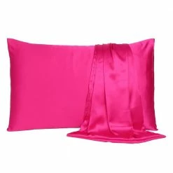 Outlet π Amelia Fuchsia Solid Color Satin Standard Pillowcases (Set of 2) by HomeRoots π 8 Outlet π Amelia Fuchsia Solid Color Satin Standard Pillowcases (Set of 2) by HomeRoots π -Allied Home Shop homeroots pillowcases 2000387876 e1 1000