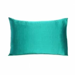 Outlet π Amelia Teal Solid Color Satin Standard Pillowcases (Set of 2) by HomeRoots π 9 Outlet π Amelia Teal Solid Color Satin Standard Pillowcases (Set of 2) by HomeRoots π -Allied Home Shop homeroots pillowcases 2000387881 4f 1000