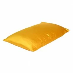 Buy 🤩 Amelia Goldenrod Solid Color Satin Standard Pillowcases (Set of 2) by HomeRoots 🎉 -Allied Home Shop homeroots pillowcases 2000387885 1f 1000