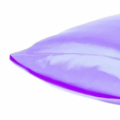 Top 10 🤩 Amelia Purple Solid Color Satin Queen Pillowcases (Set of 2) by HomeRoots ❤️ -Allied Home Shop homeroots pillowcases 2000387891 44 1000