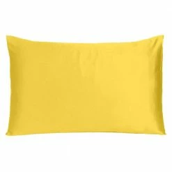 Top 10 😍 Amelia Lemon Solid Color Satin Queen Pillowcases (Set of 2) by HomeRoots 🔥 -Allied Home Shop homeroots pillowcases 2000387896 4f 1000