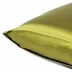 Outlet 🎁 Amelia Lemongrass Solid Color Satin Queen Pillowcases (Set of 2) by HomeRoots ❤️ -Allied Home Shop homeroots pillowcases 2000387897 44 1000
