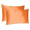Promo ⭐ Amelia Orange Solid Color Satin Queen Pillowcases (Set of 2) by HomeRoots ⭐ -Allied Home Shop homeroots pillowcases 2000387901 64 1000