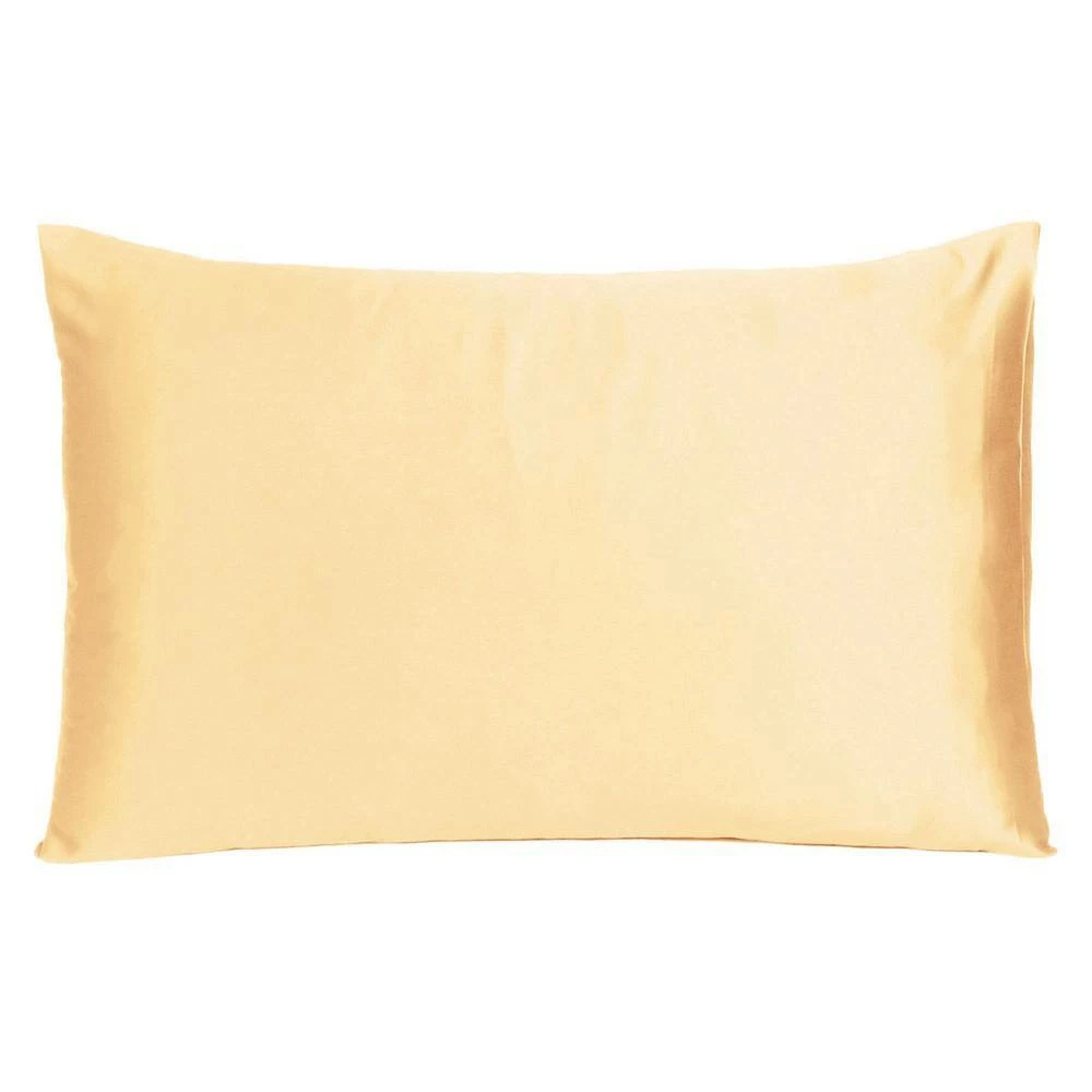 New π Amelia Pale Peach Solid Color Satin Queen Pillowcases (Set of 2) by HomeRoots π 5 New π Amelia Pale Peach Solid Color Satin Queen Pillowcases (Set of 2) by HomeRoots π - Image 3