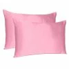 Discount 👏 Amelia Pink Rose Solid Color Satin Queen Pillowcases (Set of 2) by HomeRoots ❤️