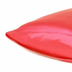 Best Pirce 🎉 Amelia Poppy Red Solid Color Satin Queen Pillowcases (Set of 2) by HomeRoots ✨ -Allied Home Shop homeroots pillowcases 2000387906 44 1000