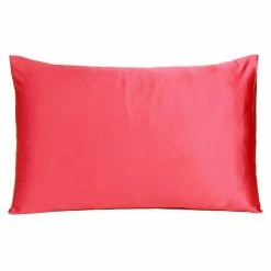 Best Pirce 🎉 Amelia Poppy Red Solid Color Satin Queen Pillowcases (Set of 2) by HomeRoots ✨ -Allied Home Shop homeroots pillowcases 2000387906 4f 1000