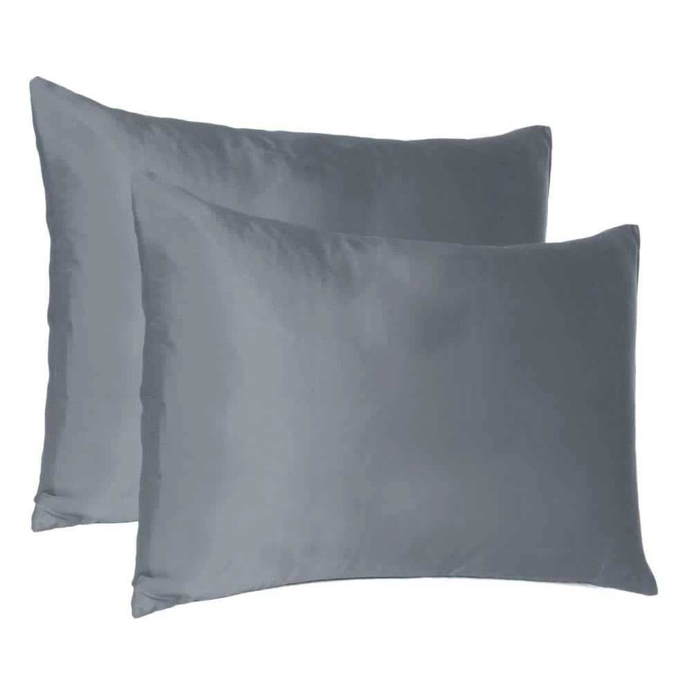 Wholesale β Amelia Dark Gray Solid Color Satin Queen Pillowcases (Set of 2) by HomeRoots π 3 Wholesale β Amelia Dark Gray Solid Color Satin Queen Pillowcases (Set of 2) by HomeRoots π