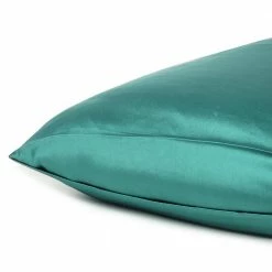Promo 👏 Amelia Teal Solid Color Satin Queen Pillowcases (Set of 2) by HomeRoots 🥰 -Allied Home Shop homeroots pillowcases 2000387910 44 1000