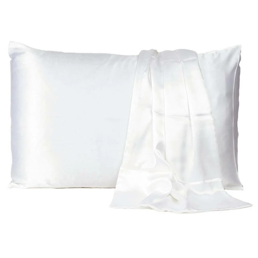 Coupon βοΈ Amelia White Solid Color Satin Queen Pillowcases (Set of 2) by HomeRoots π€© 4 Coupon βοΈ Amelia White Solid Color Satin Queen Pillowcases (Set of 2) by HomeRoots π€© - Image 2